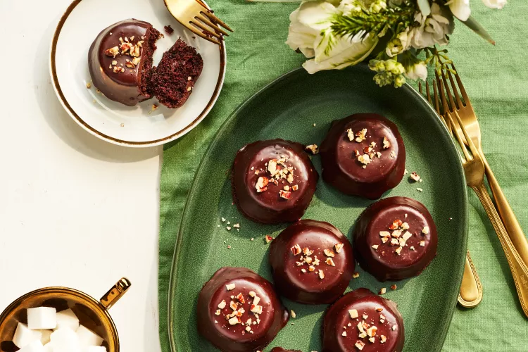 Bourbon Chocolate Cake Bombes